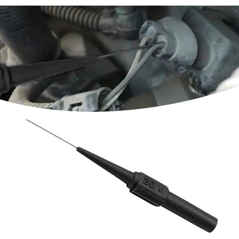 2-teiliges 0,7-mm-Multimeter-Prüfspitzenset, Hochtemperatur-Bohrsonde, präzise Messung, Autoreparatur, schwarz (1/5)