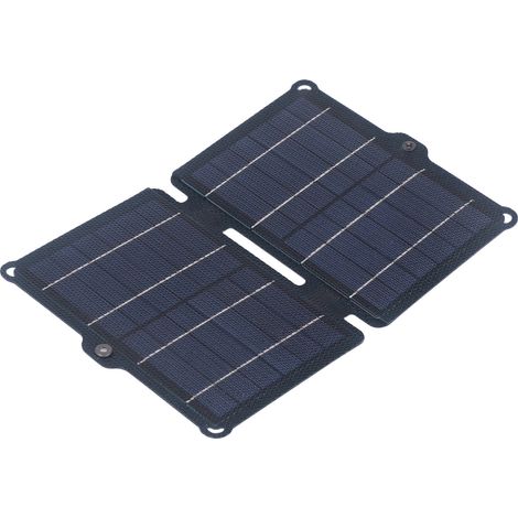 Panneau solaire pliable portable 8W 5V 0-2A avec double sortie USB pour une utilisation en extérieur (1/5)