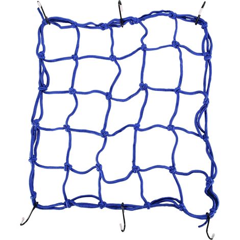 Red de equipaje de 1515 pulgadas (3838 cm), red de transporte azul de repuesto para motocicleta, ATV, quad, pit bike, go kart. (1/5)