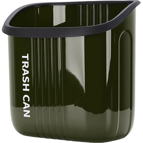 Poubelle accrochée grande ouverture compacte sous meuble mini bac avec anneau presseur pour cuisine salle de bain vert OD (1/5)