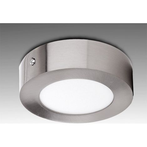 Plafón LED 6W 430Lm 6000ºK Circular Niquel Satinado 50.000H [GL-PL-SM6RN-CW] (1/5)