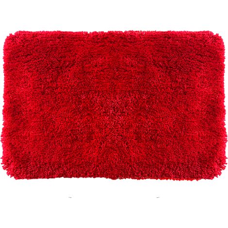 Alfombra de baño de microfibra HIGHLAND 60x90cm Rojo Spirella