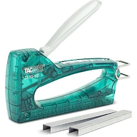 TACWISE 1728 Z2 53-13T AGRAFEUSE MANUELLE TRANSPARENTE AVEC 300 AGRAFES, UTILISE LES AGRAFES DE TYPE 13 ET 53/4-8 MM, VERT TRANS