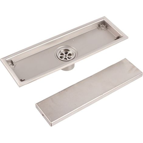 Drain douche linéaire acier inoxydable – antirouille – détachable – salle bain / douche (1/5)