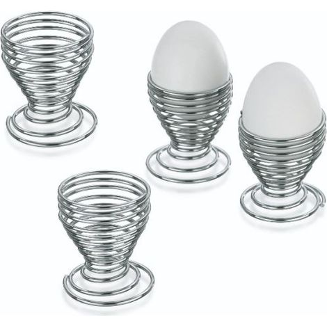 Kela Globul Eierbecher, Metall, 4 Stück