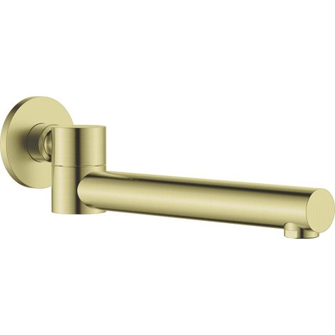 Bocca per vasca da bagno rotonda in ottone 24.4 cm girevole finitura oro spazzolato - Casvo
