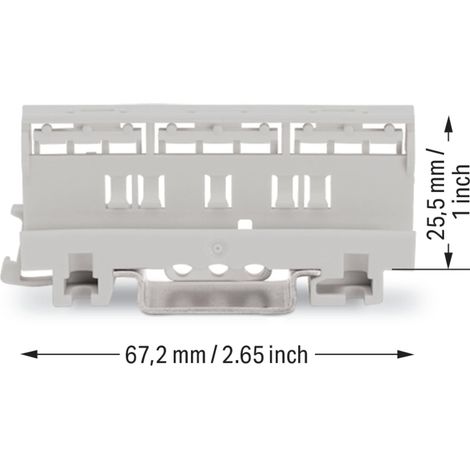 WAGO Befestigungsadapter 221-501 Serie 221 4 mm² lichtgrau 10 Stk