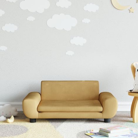 Canapé pour enfants,Canapé de Salon,Fauteuil Club marron 70x45x33 cm velours DGBDF476589 MaisonChic (1/5)