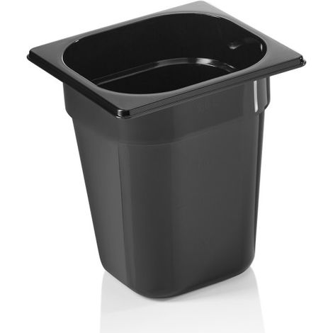 Bac GN 1/6 polycarbonate H 200 mm 2,8 ltr noir GN 96 - Was Germany (1/2)