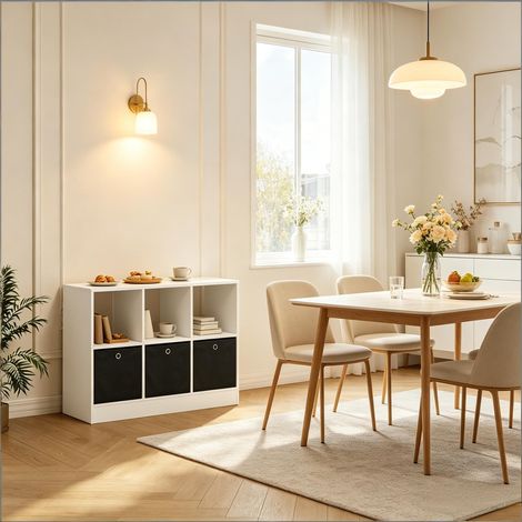 Bibliothèque cubique autoportante, meuble de rangement pour salon, cuisine ou bureau, étagère à cubes indépendante, buffet mural ou posable, unité de stockage seul. (1/5)