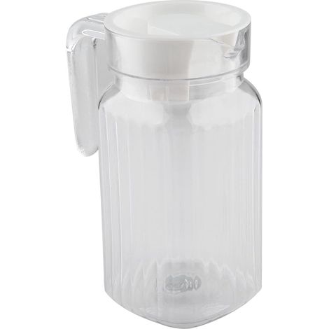1 Pichet Acrylique Transparent Avec Couvercle Bec Verseur Poignée Pour Eau Jus Thé 500ML (1/5)
