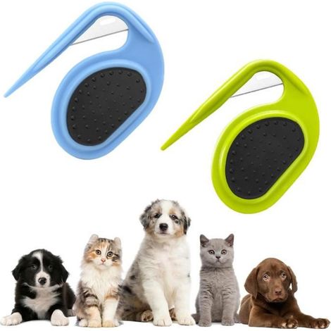 1 peigne de nouage pour chien, peigne de toilettage pour chat, démêloir doux pour poils longs et courts, animaux domestiques (1/4)