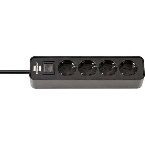 Brennenstuhl 1153240000 Multipresa con interruttore 4 vie Nero Schuko 1 pz. (1/4)