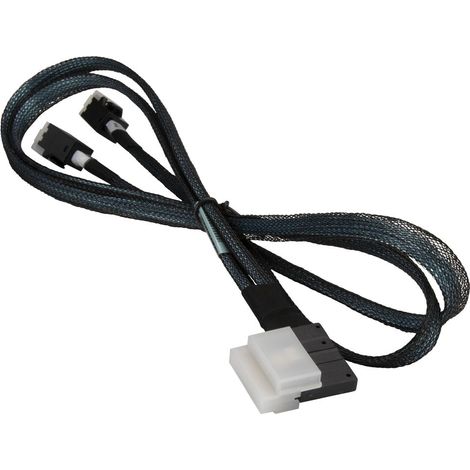 Supemicro CBL-SAST-0826 Slimline SAS x8 (LE) a 2X MiniSAS HD 70cm Cable - HTG (1/2)