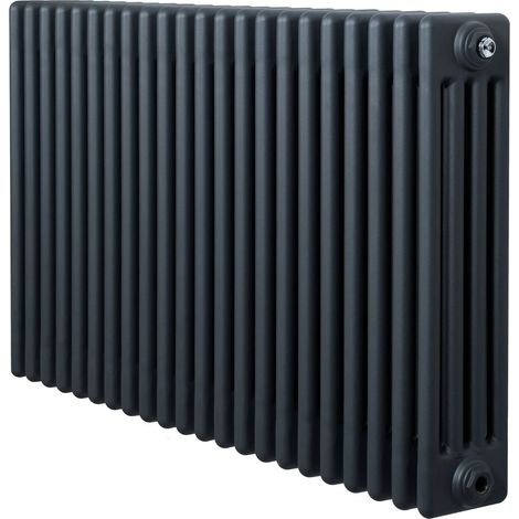 Traditional 4 Column Radiator - 600 x 1010mm - Anthracite Grey