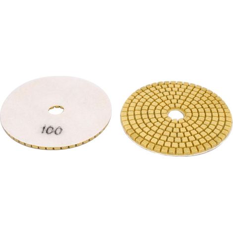 2pcs Couronne 100 4-Zoll-Diamant-Nass-Polierscheibe pour Granitbetonmarmor (1/3)