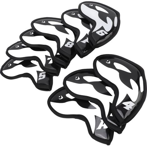 Protège-tête de club de golf en PU, idéal pour driver, putter et fer, avec motif dessin animé, pour l'entraînement et la compétition. (1/5)