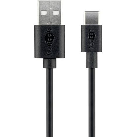 Câble de Charge et de Synchronisation USB-C™ (USB-A  USB-C™), convient aux appareils dotés d'un port USB-C™, noir. Longueur de câble 1 m (1/3)