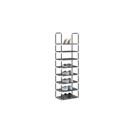 Étagère à chaussures 8 niveaux 44x28x145 tissu non-tissé (1/5)