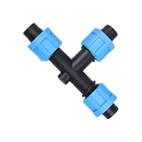 16mm 10 Pièces jardinage goutte à goutte raccords en t barbelé tuyaux connecteur durite accessoire de jardin outils pour la maiso (1/4)