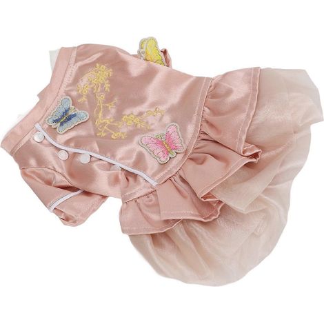 Cheongsam pour chien, style chinois, à boutons souples, idéal pour l'été avec chiens et chats (taille XL). (1/2)