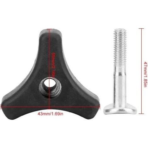 Boulon de Rechange pour Tondeuse à Gazon, Poignée Universelle de Tondeuse à Gazon, Poignée de Tondeuse à Gazon, 2 Pièces Tondeuse à Gazon Triangle Poignée, Outil pour Tondeuse à Gazon Machine (1/4)