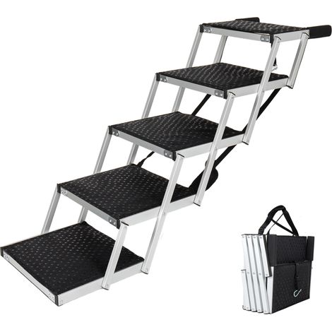 Faltbare Aluminium-Hunderampe mit 5 Stufen, rutschfest, 110 kg (1/5)