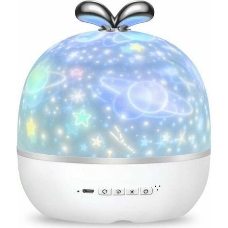 Kids Projector Lamp, 360° Rotating Baby Night Light Projector LED 6 Theme Night Light Starry Sky Projection 6 Modes Ceiling Projector Light Nursery Gift Birthday Party (1/5)