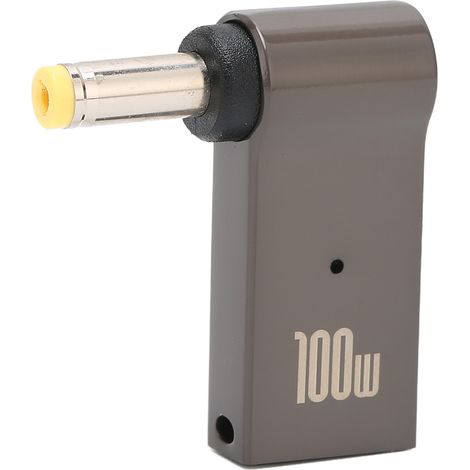 Adaptateur C Femelle vers Mâle 100W 5A Coque Aluminium Chargeur PD Ordinateur Portable pour Lenovo 4.8mm 1.7mm (1/5)