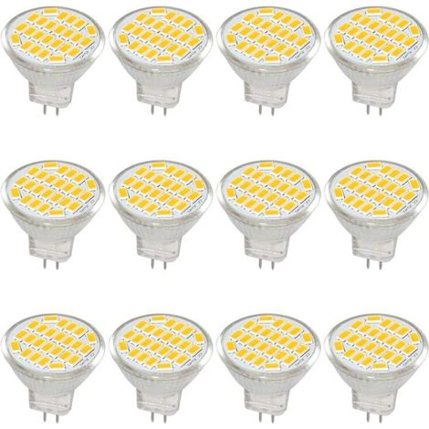 MR11 GU4 Ampoule LED lumière lumières DC/AC 10–30V 3 W, 12V, 24V, 30W Ampoule halogène équivalent, Blanc chaud 3000K, jardin (1/5)