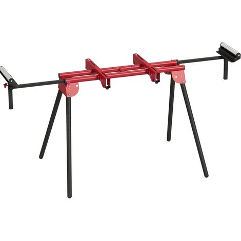 Supporto universale per troncatrice in metallo con rulli estensibili e bracci di supporto pieghevoli (1/4)