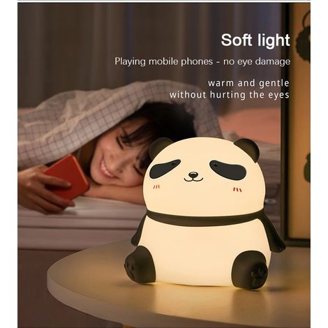 Filiyano – lampe de chevet – Veilleuse LED en silicone panda pour enfants, lampe de chevet, lampe de protection des yeux, éclairage (1/3)