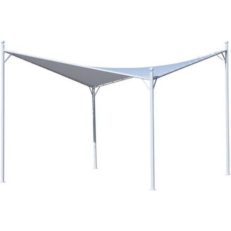 GARDENIA Gazebo baleari vela 3,5x3,5xh.2,82 mt, palo ø 60 mm, colore ecru