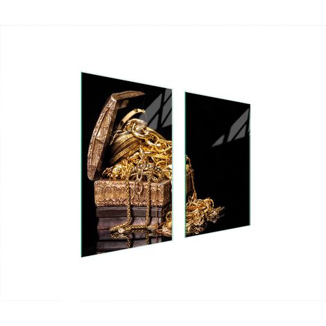 GLASSCHUTZPLATTE FÜR HERD 75x52 GOLD (1/5)