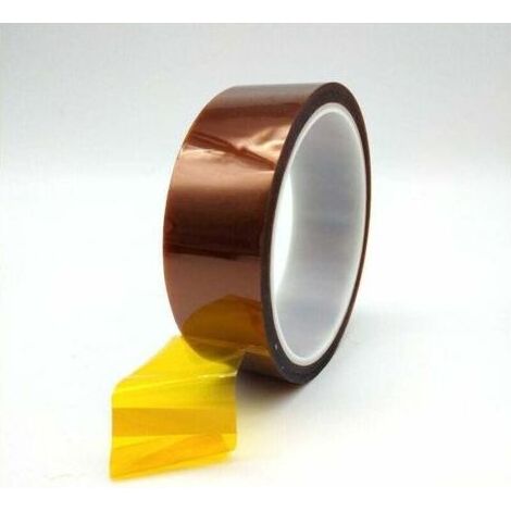 Ruban adhésif isolant Haute Temperature Ruban Adhésif Polyimide Haute Température Résistant à la Chaleur 8mm × 33m (1/4)