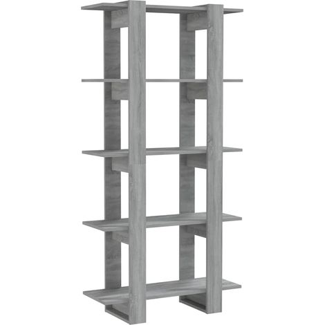 vidaXL Estantería madera contrachapada gris Sonoma 80x30x160 cm (1/2)