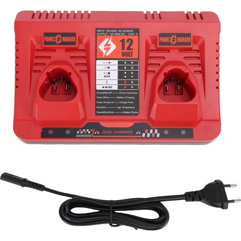 Chargeur de batterie Lithium-Ion double Port, adapté aux Batteries 48-11-2440 48-11-2402 48-11-2411 48-11-2420, prise ue (1/5)