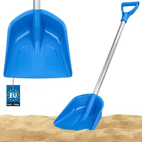 KOTARBAU® Pelle Enfant 71 cm, Pelle à Sable, avec Manche en Aluminium, Pelle à neige, Outil de Jardin pour Enfants, PVC, Léger et Pratique, Bleu (1/5)