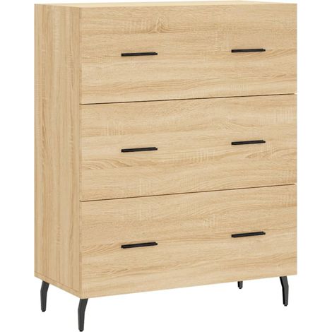 Aparador cómoda mueble de almacenaje organizador para cocina salón salón Sonoma 695 x 34 x 90 cm madera de ingeniería color marrón 020031653