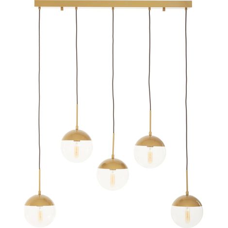 Premier Housewares Revive Gold Finish Glass Shades Pendant Light (1/5)