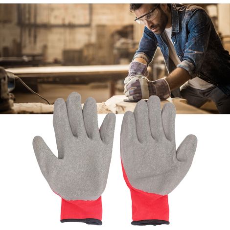 Arbeitsschutzprodukte: Gestrickte Latex- und Nylonhandschuhe, verschleiß- und schmutzbeständig, mit Metallbeschlägen, aus weichem Gummi, schnittfest und rutschfest. (1/5)