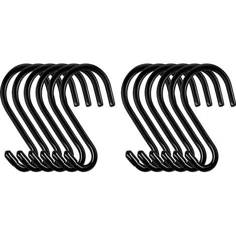 6Pcs Crochet S, Crochets en Forme de S en Acier Inox - 15cm - Charge jusqu'à 30kg - Pour cuisine, salle de bain, chambre à coucher, bureau (Lot de 2)