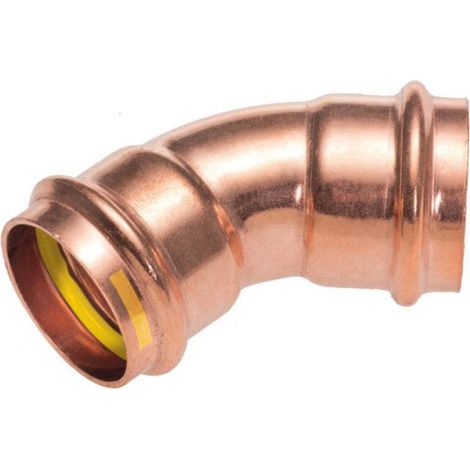 Coude cuivre à sertir GAZ 45° Femelle Femelle Ø15