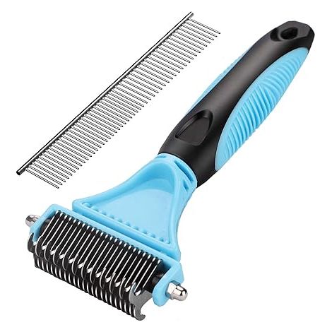 Peigne pour chien, peigne pour chat, brosse pour enlever les poils d'animaux - élimine 95 % des poils morts et K-AquaForge (1/5)