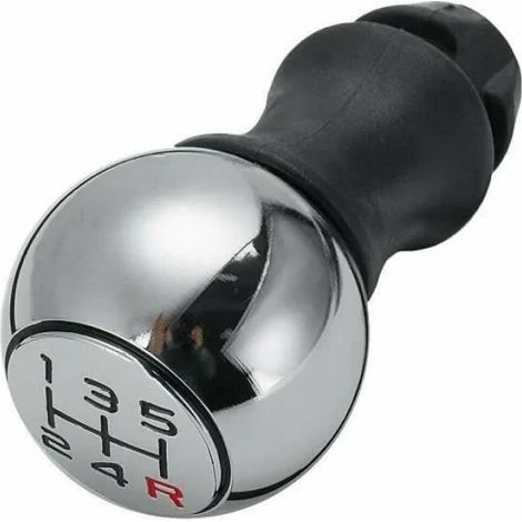 5 Pommeau Levier Vitesse Chrome Rouge R pour Peugeot 106 206 207 306 307 407 408 (1/3)