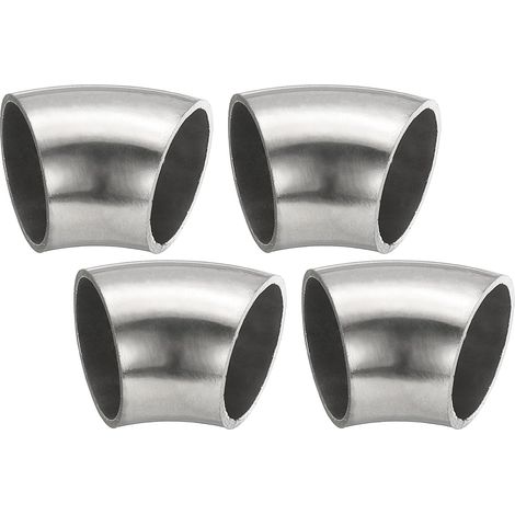4pcs Coude À 45 Degrés Avec Mandrin, 60mm Diamètre Extérieur Acier D'Échappement Raccord De Tuyauterie Inoxydable 304 Pour Tuyau - 22 mm (1/5)