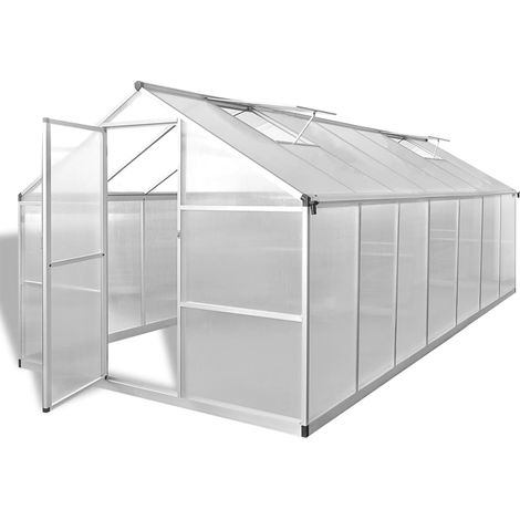 Gewächshaus Verstärkt Aluminium 10,53 m²