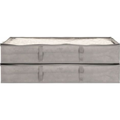 2 sacs de rangement sous lit pour linge avec poignées – 90 L (1/5)