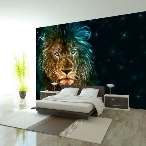 Fotomurale adesivo - Abstract lion... - 147x105 (1/4)