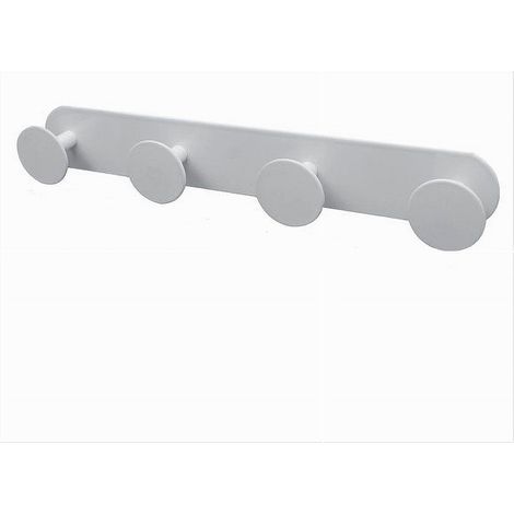 TRADE SHOP - Appendino Con 4 Ganci Appendi Porta Asciugamano 4 Posti Bagno Casa Bianco 59773 -